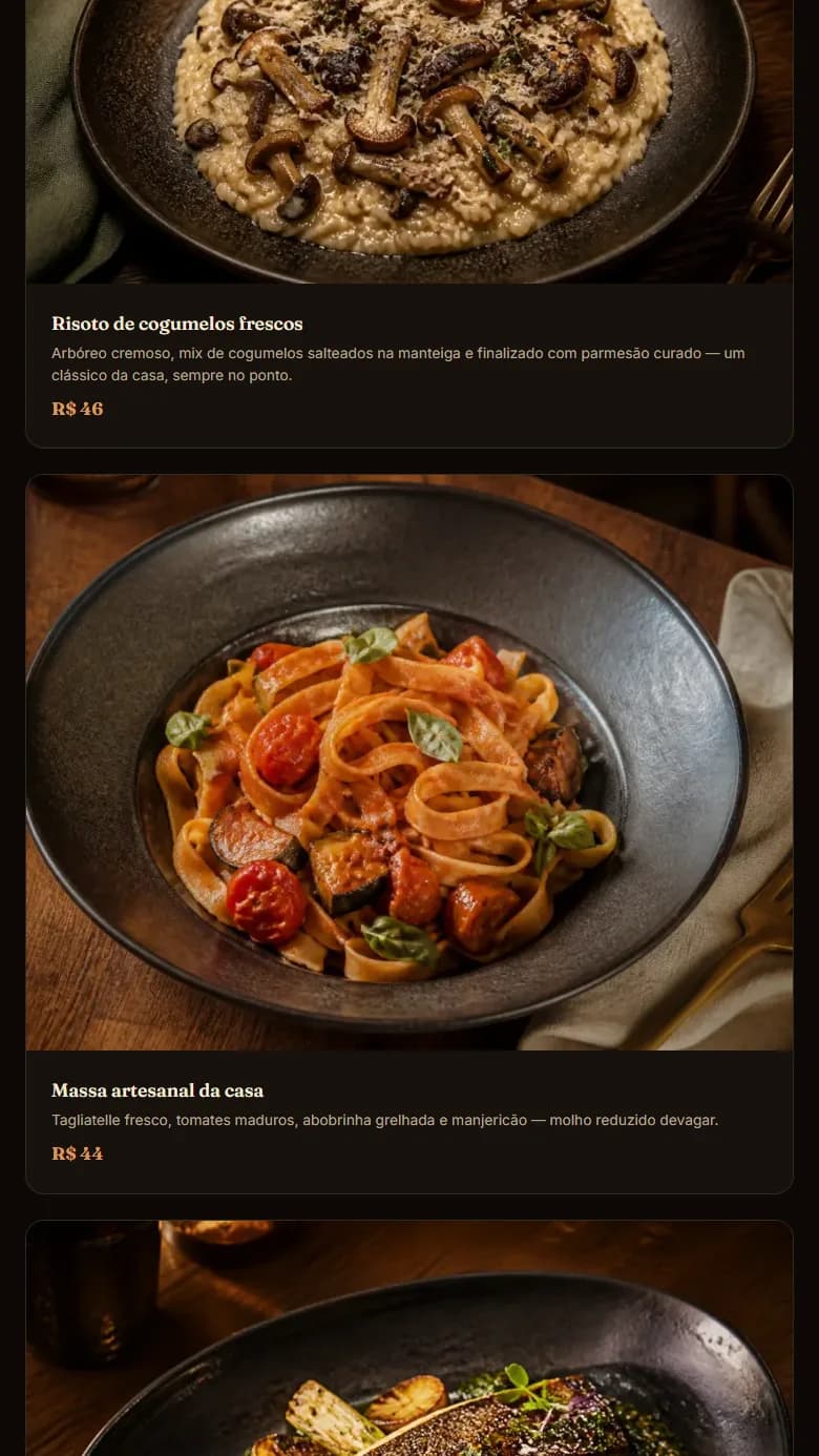Demonstração pública da Vante para restaurantes, em celular